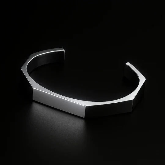HEXAGON STEEL CUFF BANGLE SET